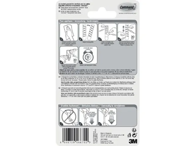 Kleine Draadhaken Blister Met 3 Haken En 4 Strips