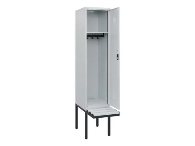 locker met bank,HxBxD 1950x400x815mm,1vak,vak B 400mm,cilinderslot