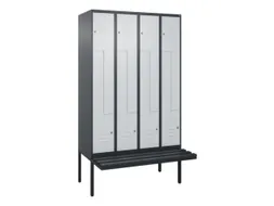 Z-garderobekast,HxBxD 2120x1200x815mm,8vak,vak B 300mm,cil.-slot