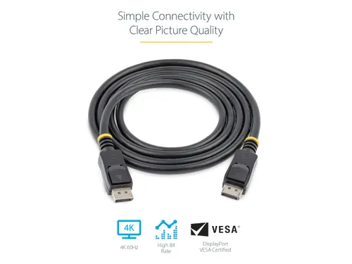 StarTech DisplayPort Kabel 2m 4K DP 1.2 VESA Gecertificeerd