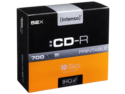 Intenso 1801622 CD-R 80 disc 700 MB Slimcase 10 Stuks