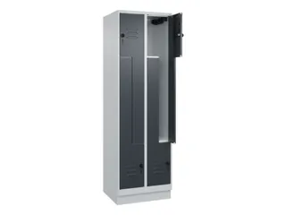 Z-garderobekast,HxBxD 1950x600x500mm,vak B 150/300mm,draaigrendel - 2