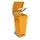 Pedaalemmers Kunststof 80 Liter 790x370x510mm Verrijdbaar Geel