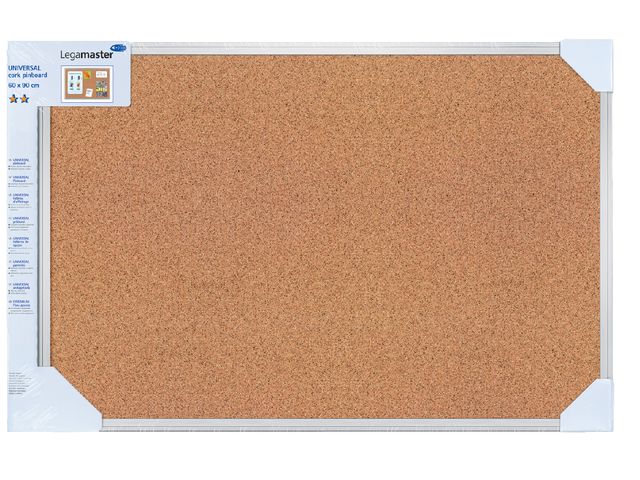 Prikbord Lega universal 45x60cm kurk retailverpakking | LegamasterWhiteboard.nl