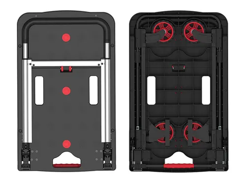 Transportkar Pavo platform trolley inklapbaar 137kg zwart