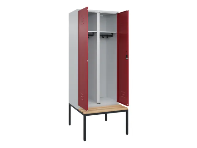 locker voor scheiding van kleding,HxBxD 2120x800x815mm,2vak
