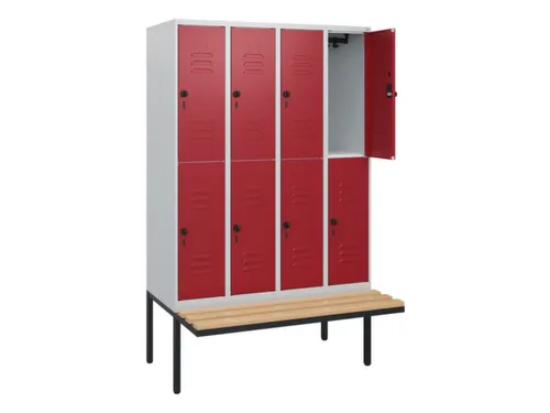Dubbeldekse dekenkist,HxBxD 1950x1200x815mm,4x2vak.,vak B 300mm
