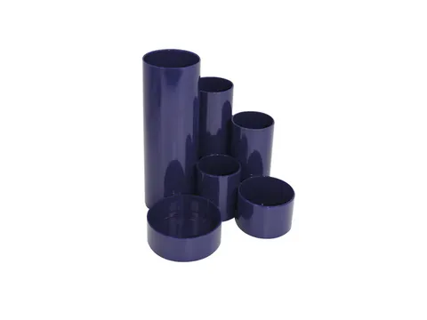 Pennenbak Westcott 6-vaks 12x13.5x15cm blauw