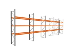 palletstelling,basis+4xaanbouw,HxBxD 3990x14100x1100mm,vakl. 3000kg