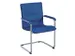 Beklede Stoel Swingframe Verchroomd Blauw Kunstleer Armleuningen
