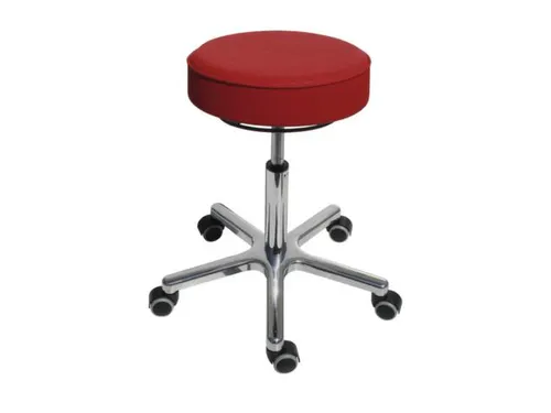 Draaikruk Gasveer Aluminium Voetkruis 530-690mm Kunstleer Rood Wielen