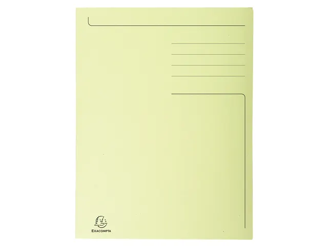 Dossiermap Exacompta Forever A4 3 kleppen 280gr geel