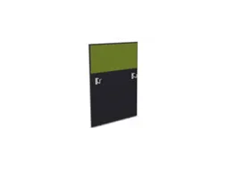 baliepaneel,v. bureau,aanbouw links,B 800mm,CC-zwart,BN7048-groen