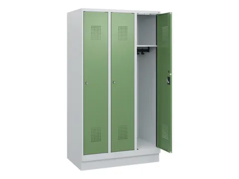 schoollocker,HxBxD 1630x900x500mm,3vak,vak B 300mm,cil.-slot,sokkel