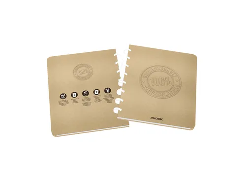 Schrift Adoc BIO A5 ruit 4x8mm 144 pagina's 90gr kraft