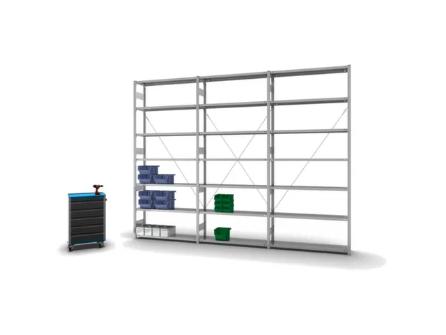 systeemstelling,grondveld,HxBxD 3000x1360x335mm,vakl. 300kg