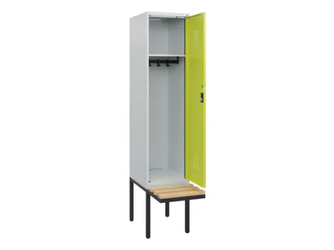 locker met bank,HxBxD 1950x400x815mm,1vak,vak B 400mm,cilinderslot
