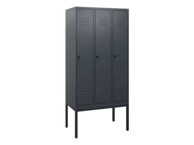 locker,HxBxD 1950x900x500mm,3vak,vak B 300mm,draaigrendel