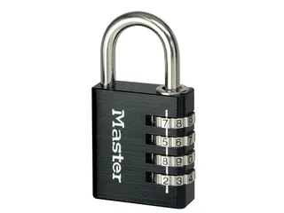 Hangslot MasterLock combi alu + sleutel 40mm zwart - 1