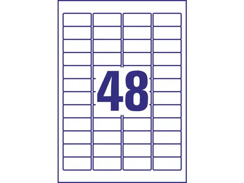 Ultra-heavy duty Avery etiket 45,7x21,2mm wit, 40 vel, 48 etiketten pe