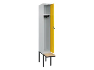 locker met bank,HxBxD 2120x300x815mm,1vak,vak B 300mm,draaigrendel - 2