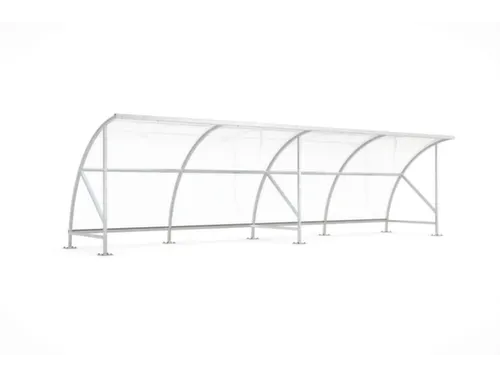 overdekte fietsenstalling,HxBxD 2290x8250x2180mm,wanden acrylglas