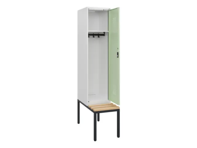 locker met bank,HxBxD 1950x400x815mm,1vak,vak B 400mm,cilinderslot