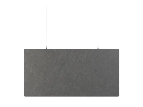 Akoestisch PET-vilt rechthoekig plafondpaneel 60x120cm Donkergrijs