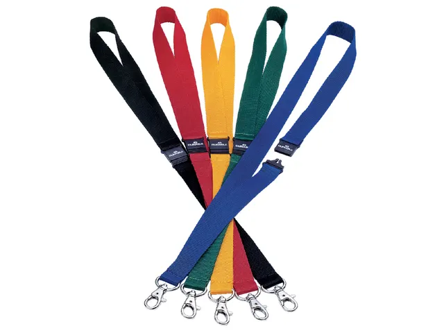 Textielkoord Durable 8137 met karabijnhaak zwart