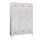 locker,RAL 7035,HxBxD 1850x1200x500mm,3vak,vak B 400mm,draaigrendel