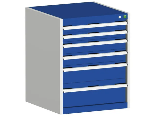 ladekast HxBxD 800x650x650mm 6laden romp RAL7035 front RAL5010
