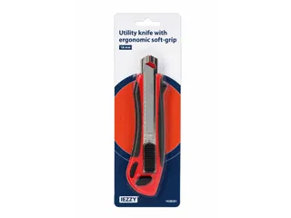 Snijmes IEZZY 18mm kunststof met ergonomische softgrip incl. 3 mesje - 3