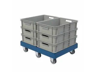 dolly,draagverm. 500kg,laadvl. LxB 814x612mm,platform doorbroken - 4
