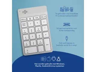 Numeriek Toetsenbord R-Go Numpad Break Draadloos Wit - 6