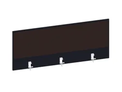 baliepaneel,v. bureau,aanbouw achter,B 1200mm,CC-zwart,BN2036-bruin