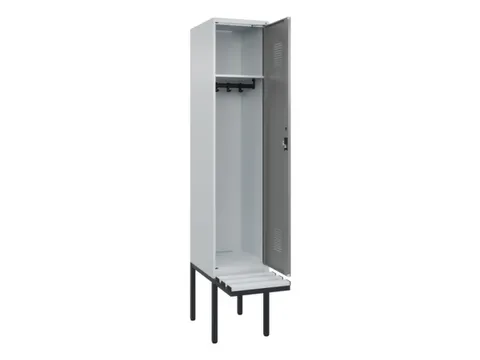 locker met bank,HxBxD 2120x400x815mm,1vak,vak B 400mm,cilinderslot