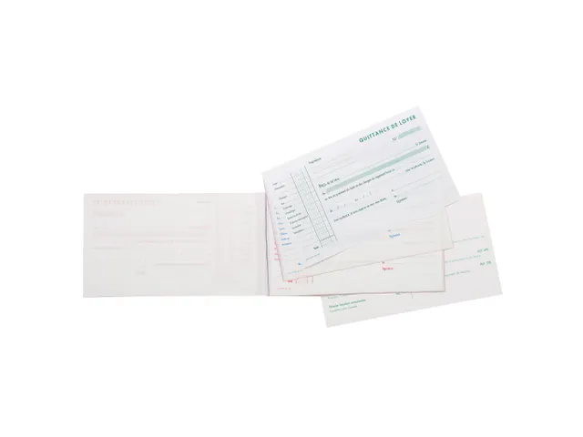 Manifold Quittances de loyer 12,5x21cm 50 feuillets tripli autocopiant