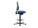 Werkplaatsstoel Kunstleer blauw 570-830mmx460x410-470mm glijders