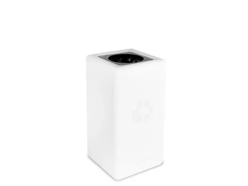 Circulaire Afvalbak BrickBin Waste 65 Liter Wit Grijs