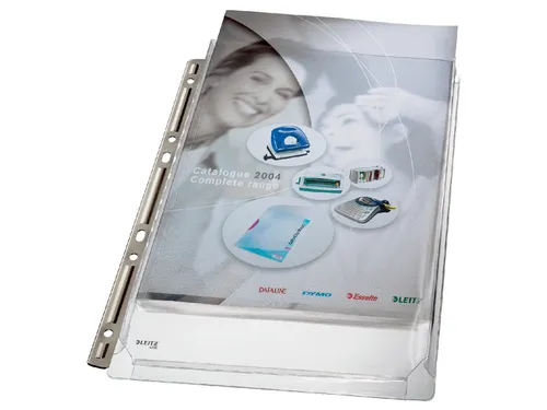 Showtas Leitz 4755 A4 4-gaats PVC 0.17mm glad met expansievouw