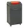 Afvalbak 60 Liter 790x380x320mm Plaatstaal 2 Wielen Klep Rood