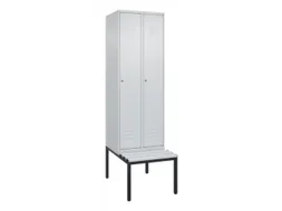 locker met bank,HxBxD 2120x600x815mm,2vak,vak B 300mm,cil.-slot