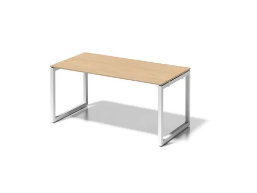 bureau,HxBxD 740x1600x800mm,blad esdoorn,sledeframe verkeerswit