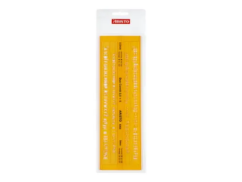 Lettersjabloon Aristo duo-combi 3,5/5 mm recht