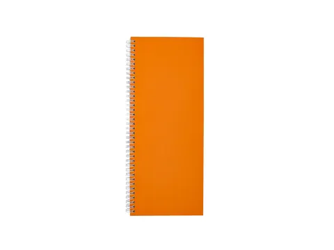 Notitieboek Quantore 135x330mm lijn 160blz 70gr spiraal oranje