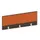 baliepaneel bureau aanbouw achter NV bruin hickory oranje 1000mm