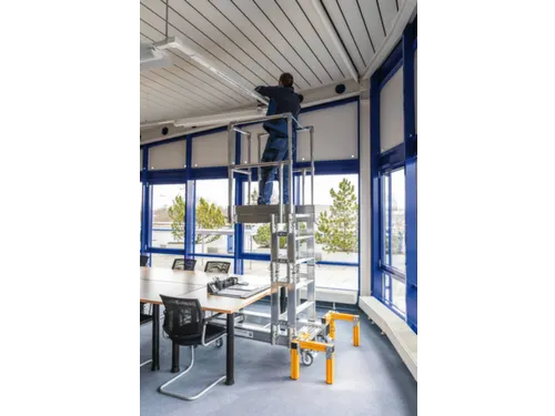 werkbordes,verrijdbaar,werk H 3m,platform H 1m,BxD 600x860mm
