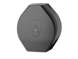 PlastiQline jumborol Toiletpapier dispenser maxi kunststof zwart - 1