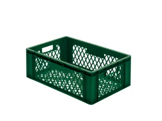 Euronorm-stapelbak 40l 210x600x400mm Wanden/bodem Opengewerkt Groen - 1