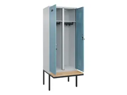 locker met bank,voor scheiding van kleding,HxBxD 2120x800x815mm,2vak